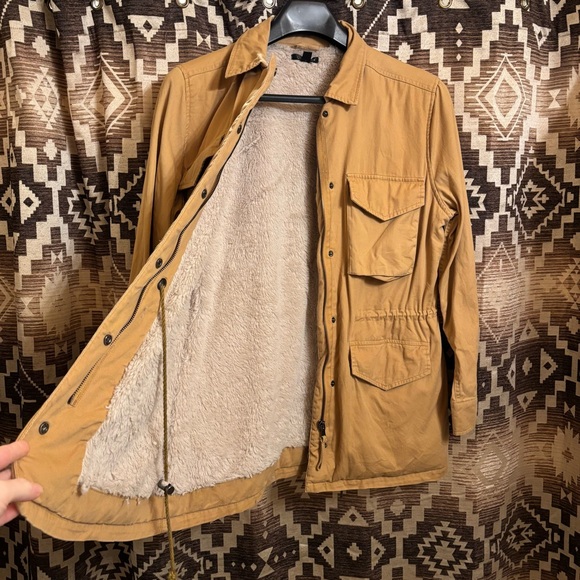 Women’s Versona Fur Lined Cargo Jacket, Size L, 100% Cotton - Picture 3 of 11